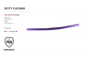 ΤΙΜΟΝΙ FIXED POLOANDBIKE FLAT 25.4x520mm purple