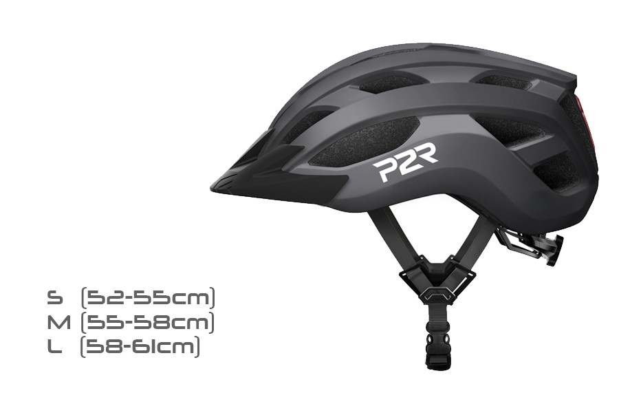 ΚΡΑΝΟΣ BIKE HELMET P2R A20 CLASSIC with USB LED black ΚΡΑΝΟΣ BIKE HELMET P2R A20 CLASSIC with USB LED black