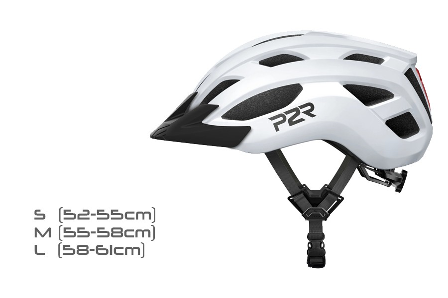 ΚΡΑΝΟΣ BIKE HELMET P2R A20 CLASSIC with USB LED white ΚΡΑΝΟΣ BIKE HELMET P2R A20 CLASSIC with USB LED white