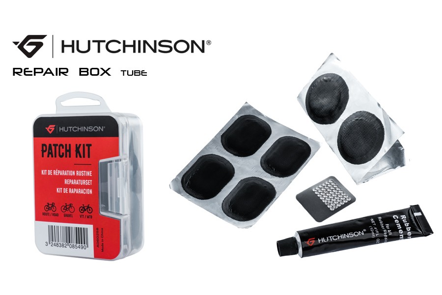 ΚΟΛΛΗΤΙΚΑ ΣΑΜΠΡΕΛΑΣ HUTCHINSON TUBE REPAIR BOX και κόλλα ΚΟΛΛΗΤΙΚΑ ΣΑΜΠΡΕΛΑΣ HUTCHINSON TUBE REPAIR BOX και κόλλα