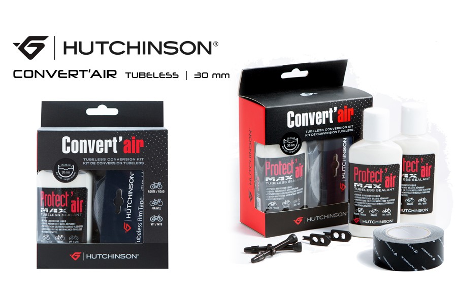 TUBELESS KIT HUTCHINSON CONVERTAIR - ΤΑΙΝΙΕΣ 30mm - 2 ΥΓΡΑ 120ml - 2 ΒΑΛΒ. 48mm - ΕΡΓΑΛ. TUBELESS KIT HUTCHINSON CONVERTAIR - ΤΑΙΝΙΕΣ 30mm - 2 ΥΓΡΑ 120ml - 2 ΒΑΛΒ. 48mm - ΕΡΓΑΛ.
