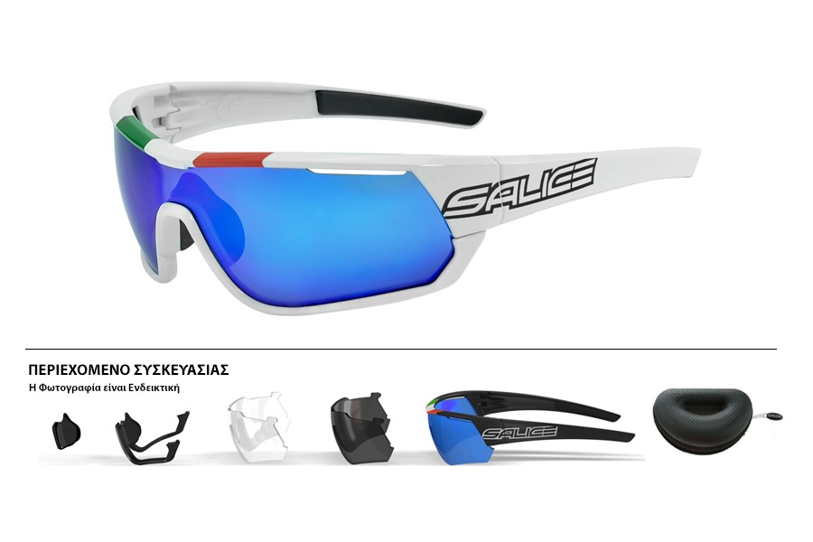 ΓΥΑΛΙΑ SALICE 016ITARWP WHITE-ITA ΜΕ ΦΑΚΟΥΣ Polarized Mirror Hydro blue + ΔΩΡΟ 2 Extra Φακοί ΓΥΑΛΙΑ SALICE 016ITARWP WHITE-ITA ΜΕ ΦΑΚΟΥΣ Polarized Mirror Hydro blue + ΔΩΡΟ 2 Extra Φακοί