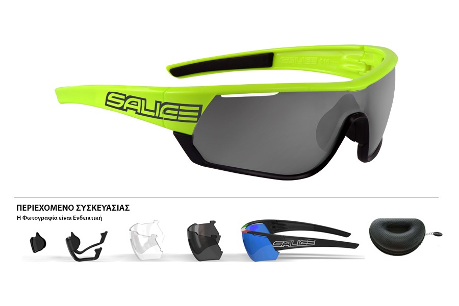 ΓΥΑΛΙΑ SALICE 016RWX LIME-BLACK ΜΕ ΦΑΚΟΥΣ Mirror Photocromic by NXT cat.1-3 + ΔΩΡΟ Rainbow black