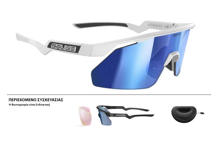 ΓΥΑΛΙΑ SALICE 030RW WHITE ΜΕ ΦΑΚΟΥΣ Mirror Lens blue + ΔΩΡΟ Extra Φακοί