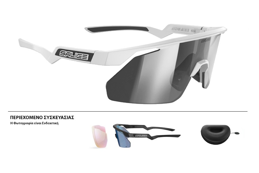 ΓΥΑΛΙΑ SALICE 030RWX WHITE ΜΕ ΦΑΚΟΥΣ Mirror Photochromic Lens c.1-3 + ΔΩΡΟ RW Mirror silver