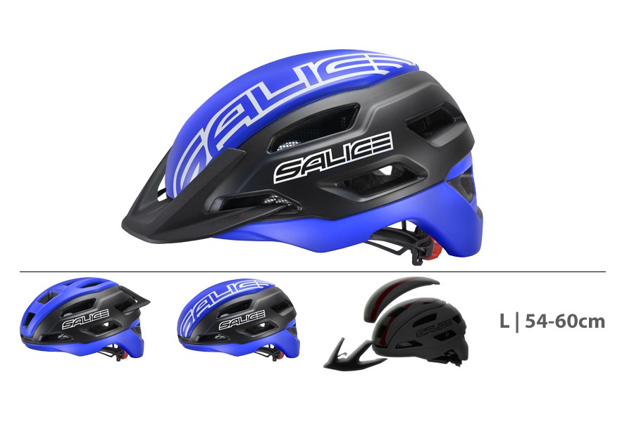 ΚΡΑΝΟΣ SALICE STELVIO black-blue με γείσο - κάλυμμα - safety led ΚΡΑΝΟΣ SALICE STELVIO black-blue με γείσο - κάλυμμα - safety led